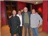 Jacques Weber avait retrouvé l'autre soir au théâtre Galli ses amis cinéastes avec, de gauche à droite, Philippe Xiberras, Eddy Benalal et Frank Trapezas.