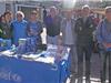 Du côté de l'organisation avec les élus André Guy et Jean Brondi devant le stand de l'UNICEF.