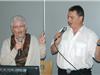 Didier Corazza à l'animation avec Geneviève au chant.