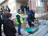 Pose de la première pierre de la crèche du Verger