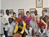 La délégation six-fournaise avec le président du FBK et les membres du club burkinabé