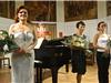 Concert de lundi soir, au premier plan la soprano Aurélie Baudet, puis Jeanne Bon Rougier et Rin Galantine. Photo: G.Collini