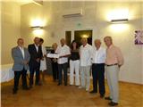 Le Lions club  remet un chèque de 1000€ à l'association "Castel-Mauboussin".