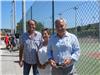 De gauche à droite, André Mercheyer, adjoint aux sports, la juge arbitre Armelle Foulquier et Michel Fernandez, président du Comité du Var de tennis.