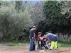 Plantation de pommes de terre en plein champ