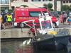 Le malheureux bateau ramené à quai.