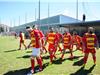 Equipe B, maillots rayés Sang et Or.