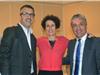 Les trois attachés parlementaires : Philippe Pecastaing; Fabiola Casagrande, Thierry Campus