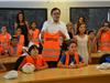 Le gilet orange indispensable à Strasbourg pour ne pas perdre les élèves lors des visites.