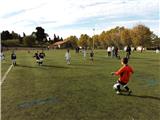 Les mini-footballeurs sur le terrain de l’US Ollioules