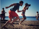 Crossfit Six-Fours: des athlètes sur la plage.