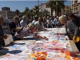 Affluence pour la fresque de la Société Française de l’Aquarelle