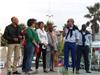 Les discours de l'ouverture officielle en fin de matinée avec l'ajointe à la culture Dominique Ducasse en vert, le consul Michel Fructus au micro et le premier adjoint et vice-président du Conseil départemental Joseph Mulé à gauche.