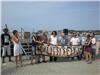 L'inauguration officielle avec la présidente d'Un Dojo pour Réo Cécile Limier, l'adjointe à la culture Dominique Ducasse, l'adjointe au tourisme Dominique Antonini et la photographe Marie-Diane Tassy.