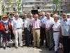 Les délégations d’Emmendingen et de Six-Fours sur la place des Poilus lors de la commémoration du 30ème anniversaire du jumelage.