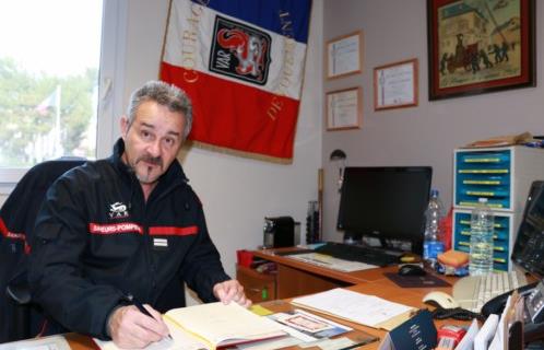 Le Lieutenant Daniel Antomarchi, chef de la caserne des Pompiers de Sanary