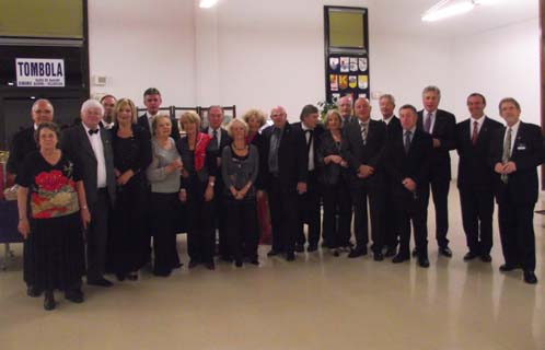 Les membres du club service avec leur président Jean-François Gibereau, le chef de protocole Henri Ribot, le secrétaire Yves Degeorges et le trésorier Paul Vanmalle.