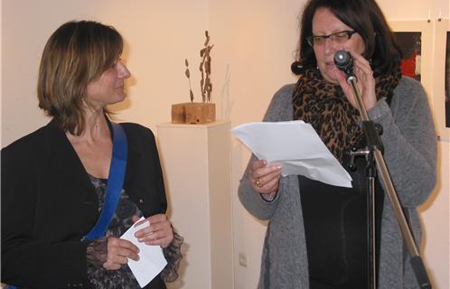 Dominique Ducasse, adjointe à la culture, inaugurait l'exposition  d'Agnès Martin mercredi soir