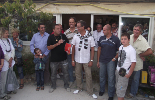 Bruno Golé, André Mercheyer avec le vainqueur Patrick Poulain, J-P Jardet (vice-président) et les partenaires comme David Ornaque ou Bénéventi.