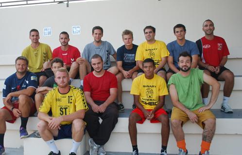 Une partie de l'effectif à l'entraînement au stade de la Guicharde.