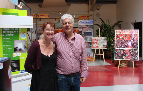 Arielle Sarazin, adjointe au maire de Sanary, et François Sergio, organisateur du salon de l’Habitat.