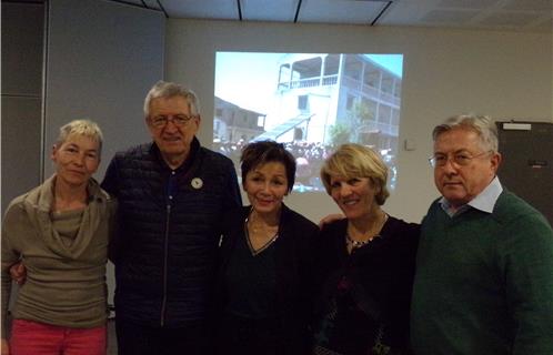 La présidente Viviane Thiry, le vice-président Francis Thiry et les missionnaires Brigitte Abraham et Yves Gaboriaud.