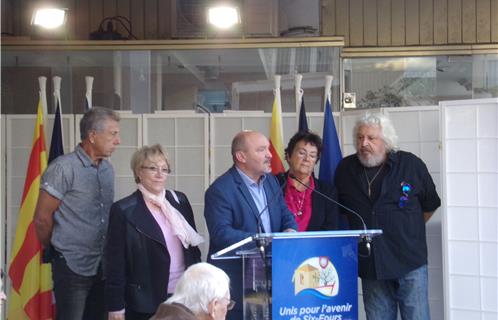 Frédéric Boccaletti avec le groupe d'opposition du conseil municipal.