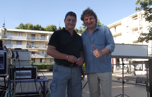 Didier et Bruno Corazza. La Starscool a animé toute la semaine la place des Poilus.