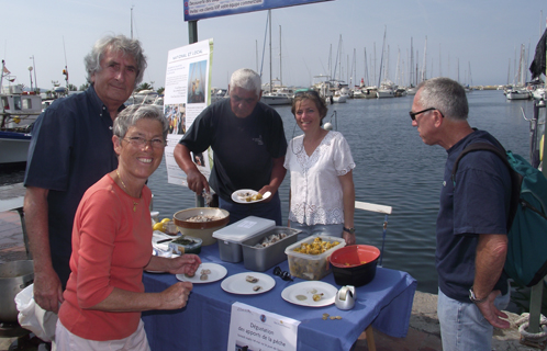 Les protagonistes de cette matinée pas comme les autres avec Slow food, L'encre de mer et la prud'homie des pêcheurs de Sanary.