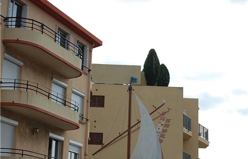 Quai Saint-Pierre, de faux ifs dissimulent des antennes relais.