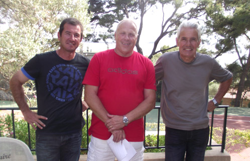 De g à d: Fabien Guy, Robert Ferrandini et André Guy du tennis club du Rosaire.