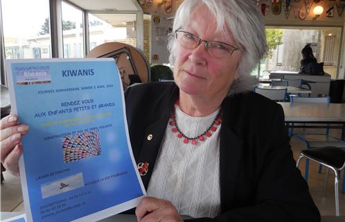 Michèle Pichelin, présidente du Kiwanis Six-Fours-La Seyne-St Mandrier. 
