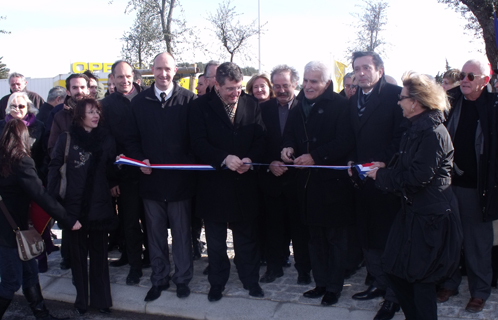 Inauguration d'un rond point financé par TPM