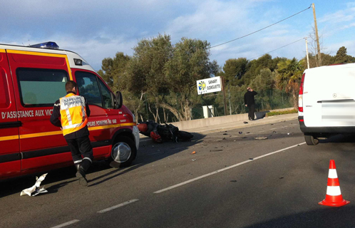 Accident route de Bandol mardi matin.