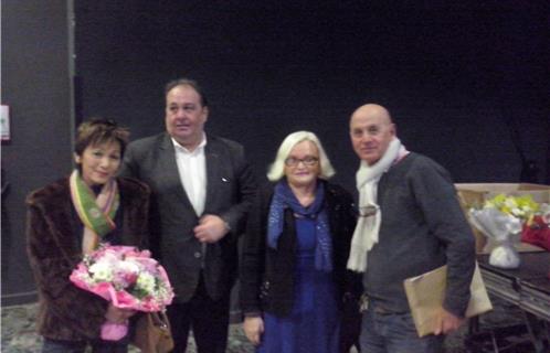 Le président Serge Arcamone avec les adjoints Patrick Perez, Christiane Giordano et Viviane Thiry.
