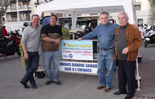 L'équipe du Kiwanis Bandol-Sanary avec, de gauche à droite: Vianney Basse, Marc Escudero, Georges Beaujeux et Gérald Bertrand