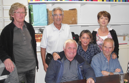 Tony Santana et Luc Nicolaieff avec le papa de Pascale Ranucci et des fidèles de l'association.