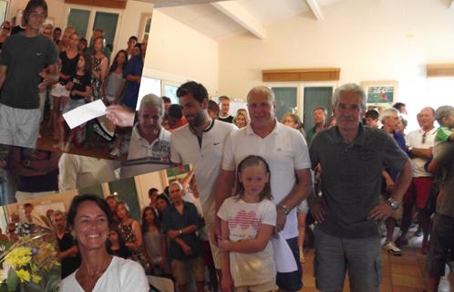 La remise des prix s'est effectuée dimanche avec, de droite à gauche, André Guy, Robert Ferrandini, Cyril Baudin, Gérard Félis. En haut à gauche Sofyan El Mistikawi et en dessous Nelly Lelias.