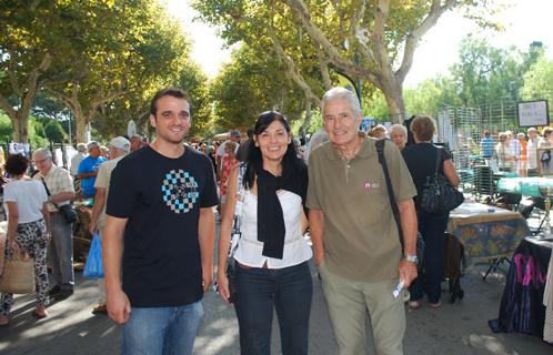 Annick Martin entouré de Romain Gnéri et André Guy.