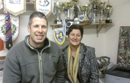 Christian Arnaud et Eliane Cayol, les dynamiques présidents du rugby club du pays six-fournais.