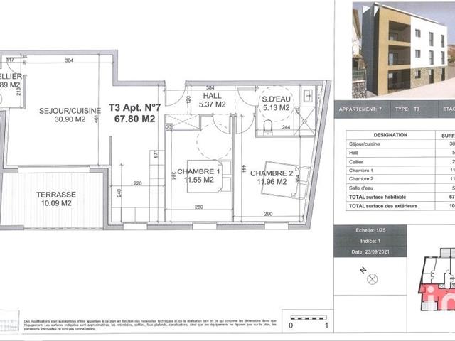 Vente  Appartement T3  de 67 m² à Puget sur Argens 268 500 euros Réf: SFN-1149841-6