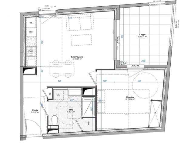 Vente  Appartement F2  de 44 m² à Hyères 248 000 euros Réf: SFN-1276949-1