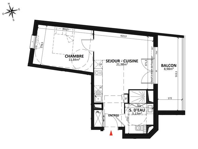 Vente  Appartement T2  de 39 m² à Puget sur Argens 207 200 euros Réf: SFN-1278292-1