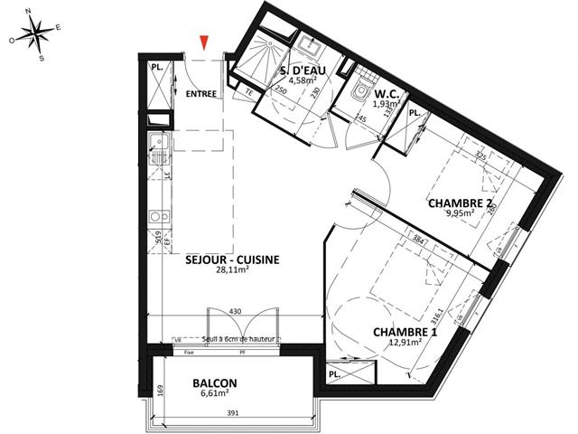 Vente  Appartement T3  de 57 m² à Puget sur Argens 309 200 euros Réf: SFN-1278292-3