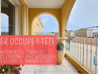 Vente  Appartement F3  de 75 m² à Sanary 230 000 euros
