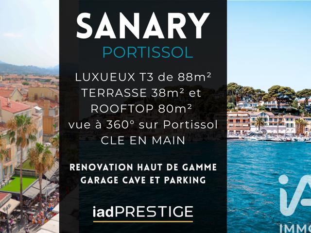 Vente  Appartement T3  de 89 m² à Sanary 1 099 000 euros Réf: SFN-1887263