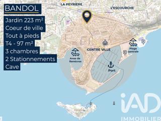 Vente  Appartement F4  de 93 m² à Bandol 475 000 euros