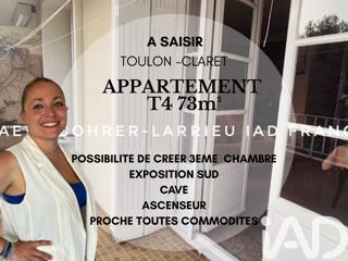 Vente  Appartement F4  de 73 m² à Toulon 139 000 euros