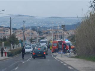 Accident de scooter Corniche de la Coudoulière
