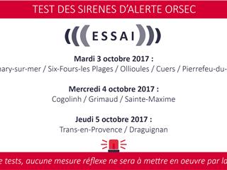 Système d’Alerte et d’Information des Populations : essais de sirènes